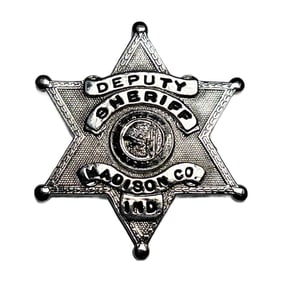 Mid Century Obsolete Deputy Sheriff Badge Madison County Indiana