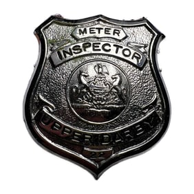 Obsolete Mid-Century Meter Inspector Badge Upper Darby PA