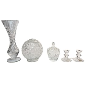 Lot of 5 Crystal Inspired Glassware