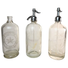 Lot of 3 Philadelphia / Lancaster PA Vintage Seltzer Bottles