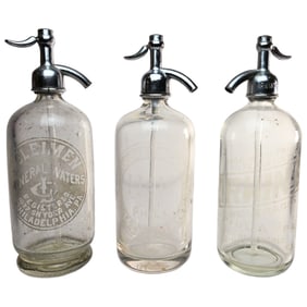 Lot of 3 Vintage Seltzer Bottles Philadelphia PA