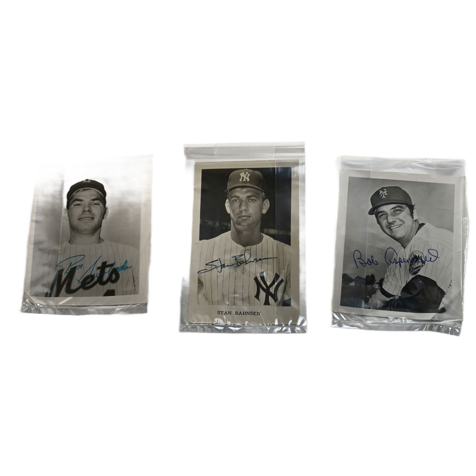 Signed New York Baseball Photographs Mets Yankees (1 of 5)