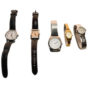 Lot of 5 Assorted Men's and Women's Watches