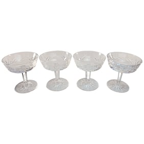 Lot of 4 Waterford Crystal Champagne Glasses