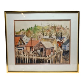 Connie Henderson Maine Artist Impressionism New England Harbor Watercolor