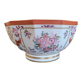 1900s Large Chinese Style Export Porcelain Bowl