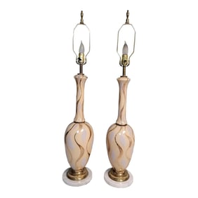 1950s Pair of Hollywood Regency Lamps