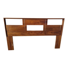 1960s Mid Century Modern Walnut Headboard