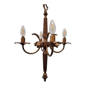 Bronze Vintage Rams Head Foyer Chandelier