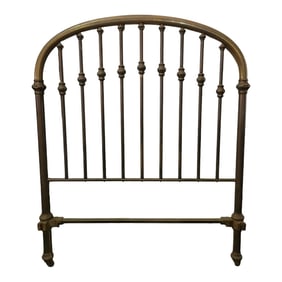 Massive Antique Brass Bed Headboard