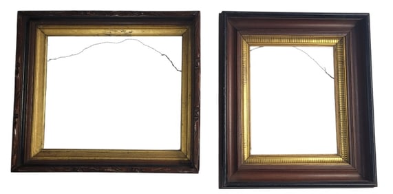 Two 19th Century Walnut Gilt Frames.