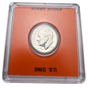 1964 Gem Proof Pointed 9 Tail Dime