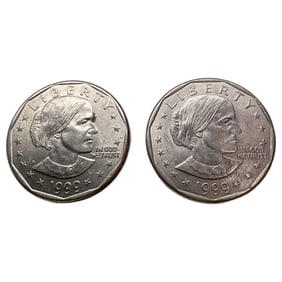 Lot of Two Piece Susan B. Anthony 1999 Dollars