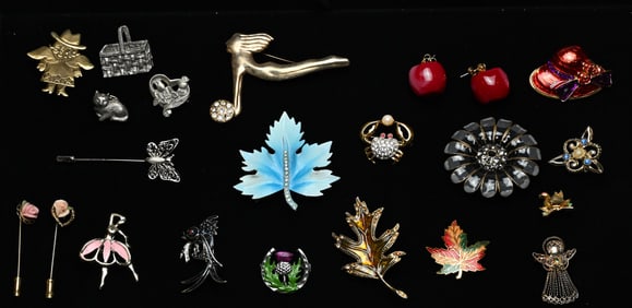 Lot of 22 Whimsical and Colorful Costume Jewelry