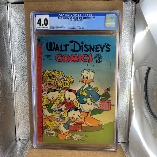 Walt Disney's Comics & Stories #107 CGC 4.0 Carl Banks: We are a veteran owned and operated company. Here's a chance to get a CGC graded comic with a starting bid of just $1.00 and no reserve!