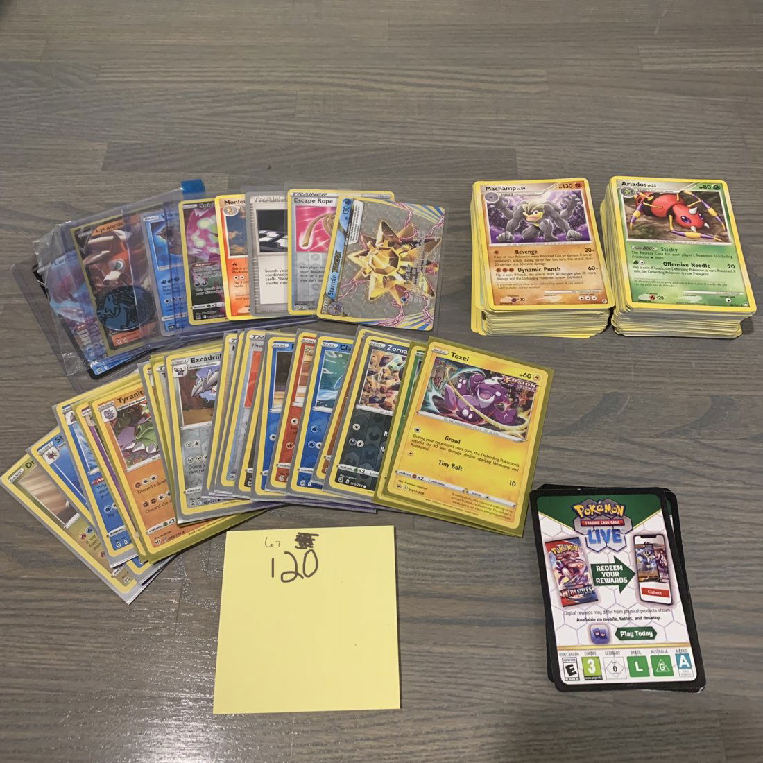 Large Aprox 190 pokemon card lot. (1 of 3)
