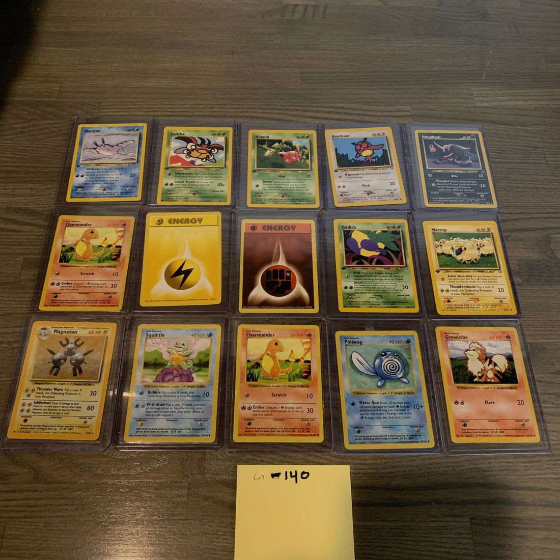 Pokemon cards, Shadowless, 1ed lot (1 of 3)
