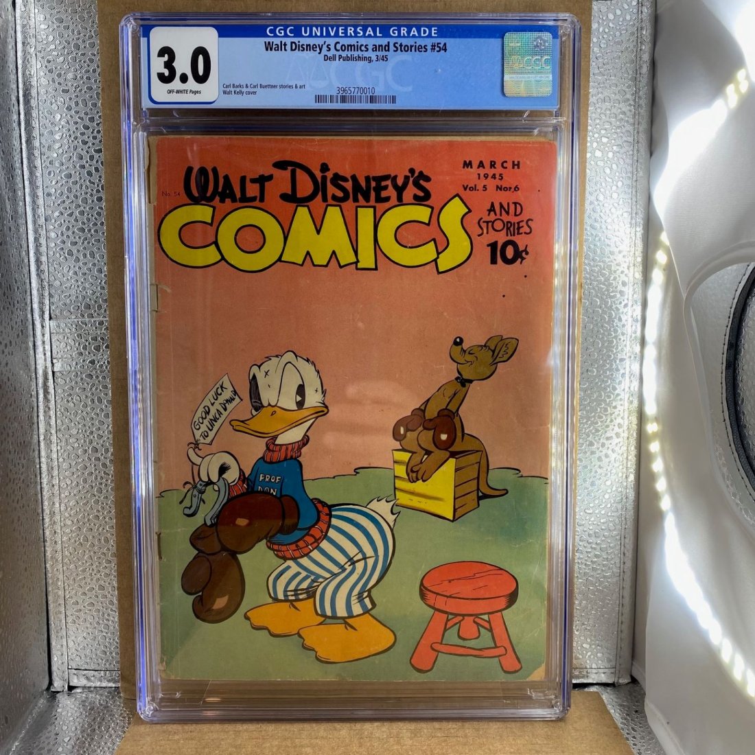 Walt Disney's Comics and Stories #54 CGC 3.0: Classic Walt kelly Cover, Carl Banks Art