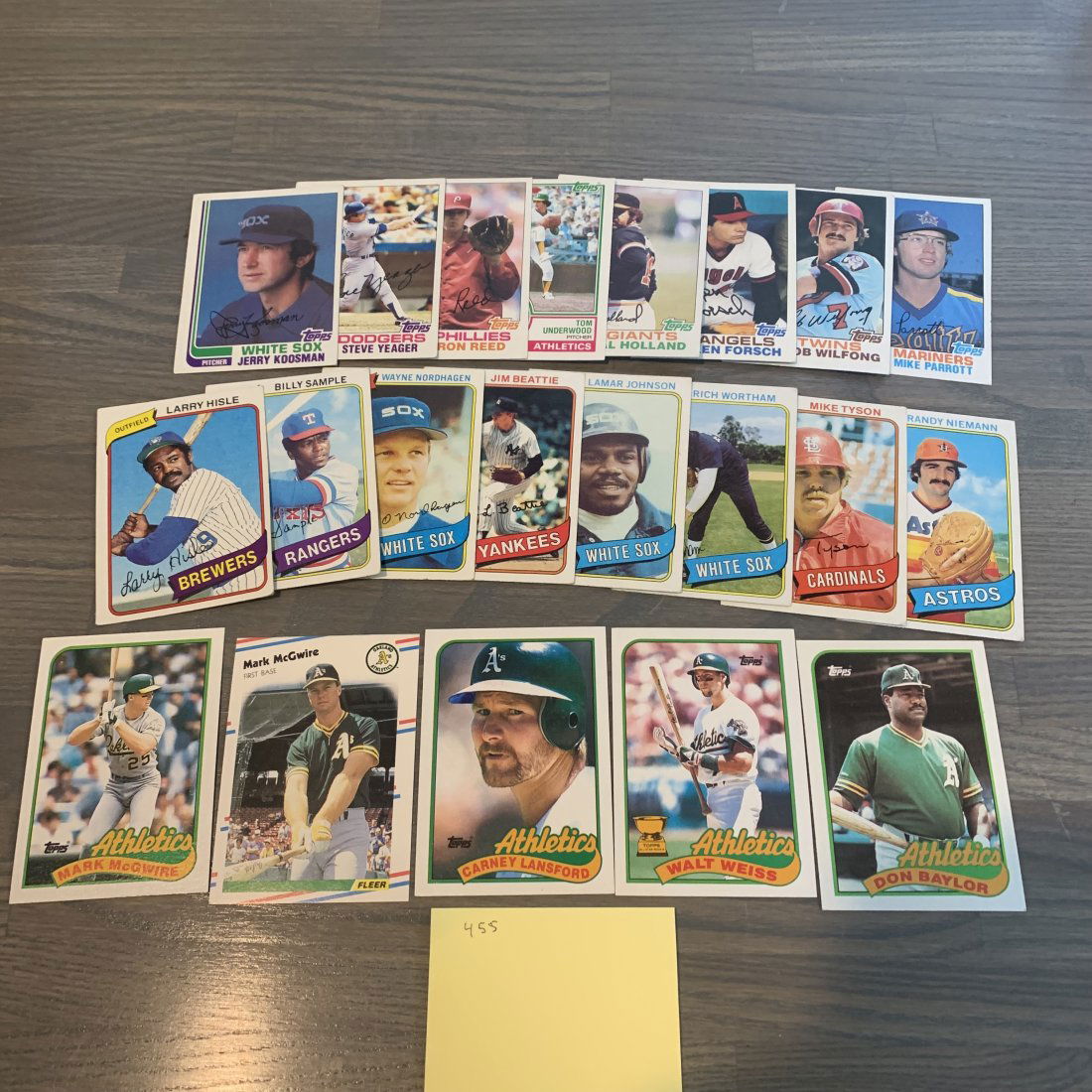 80s baseball cards, Mark McGwire (1 of 2)