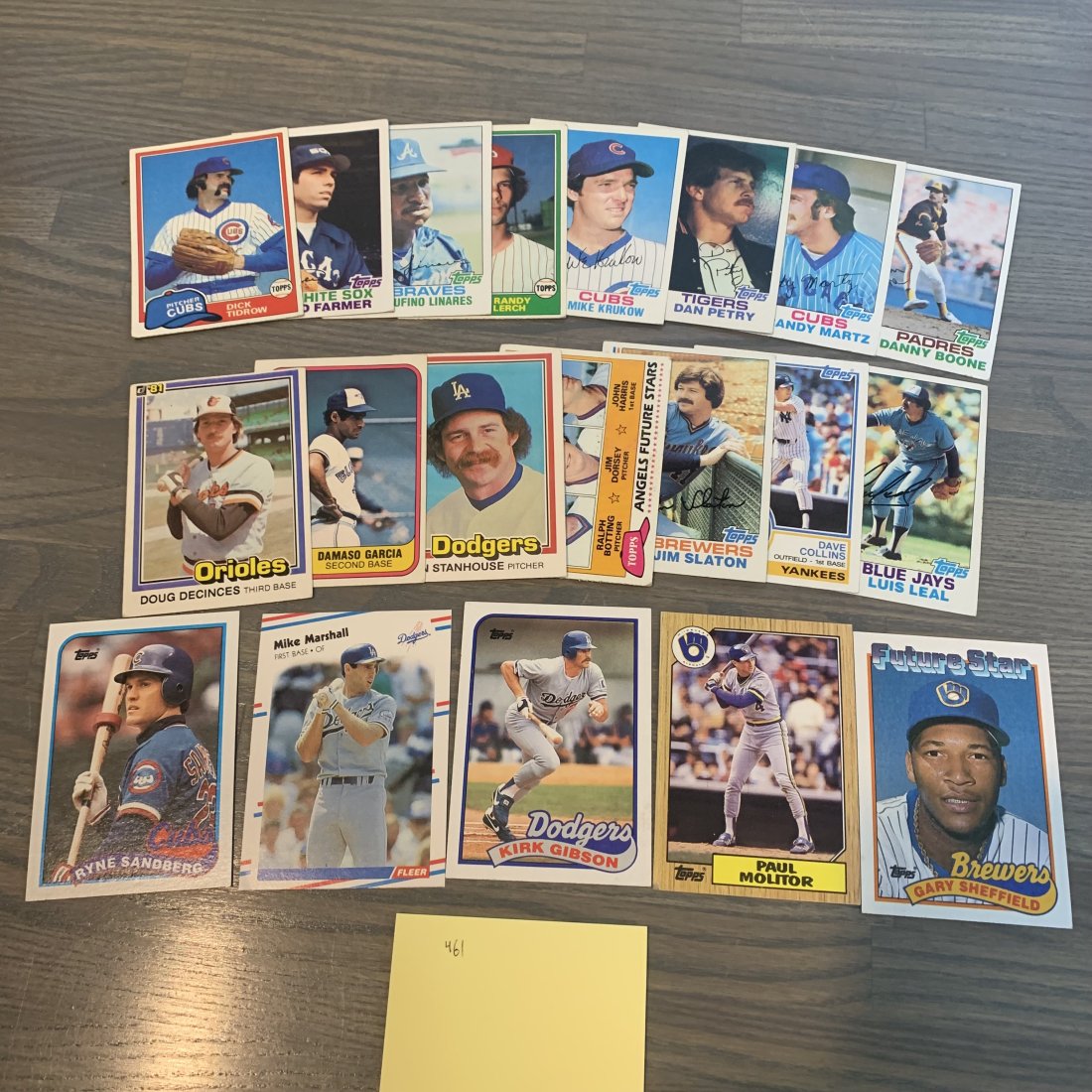 80s baseball cards: See photos for condition.