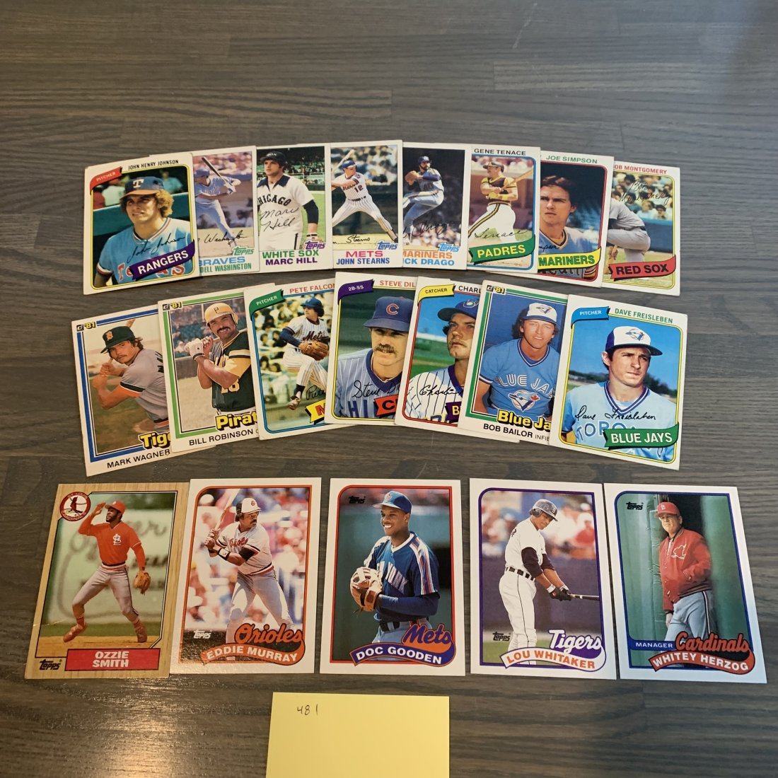 80s baseball cards, Ozzie Smith, Doc Gooden: See photos for condition.