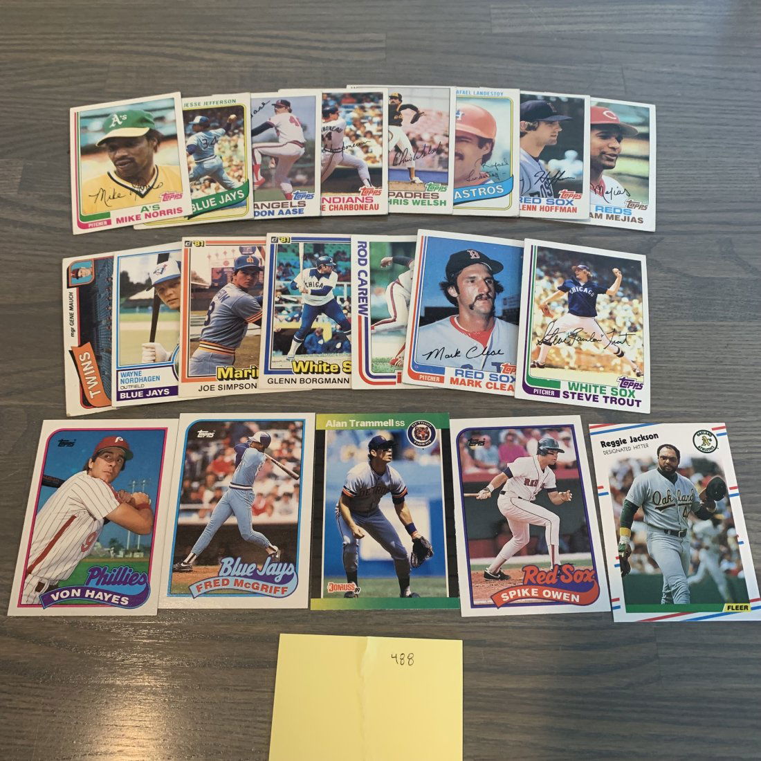 80s baseball cards, Reggie Jackson (1 of 2)