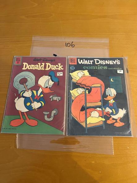 Walt Disney's Donald Duck and Comics & Stories 2 comic lot (1 of 1)