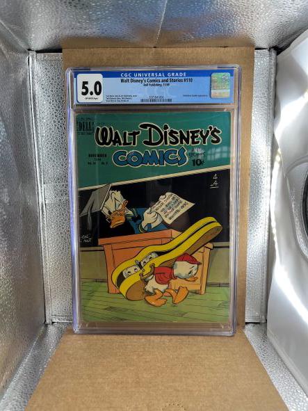 Walt Disney's Comics & Stories #110 CGC 5.0: Carl Banks Art, Gladstone Gander App
