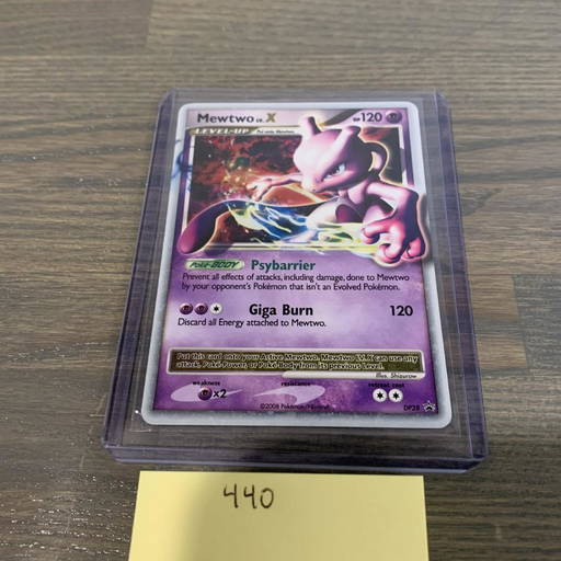 Carte Pokemon Gold métallique - Mewtwo Niveau 2 Edition 1