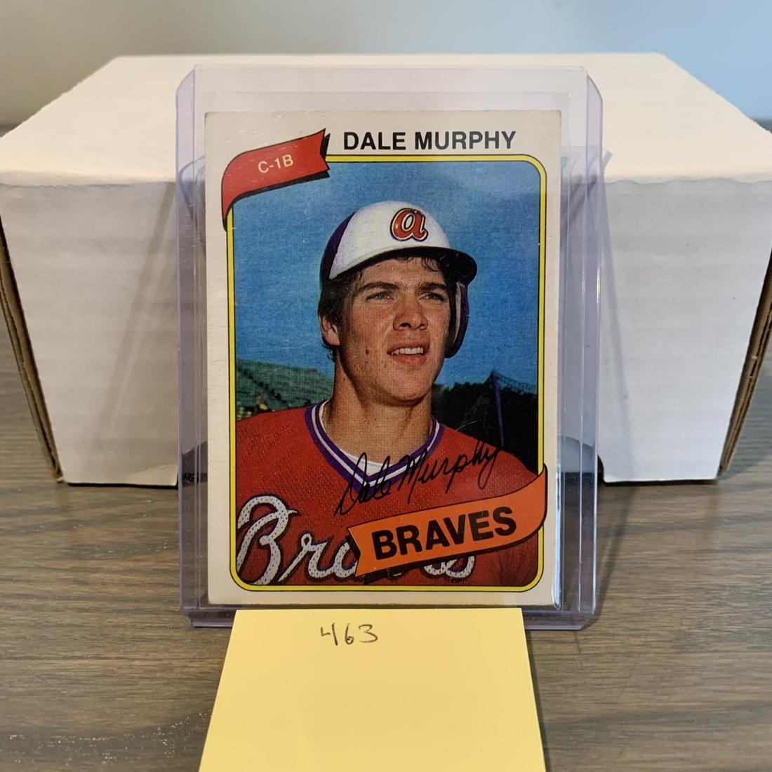 O25/150 3 dale Murphy card singed Sports Trading Cards