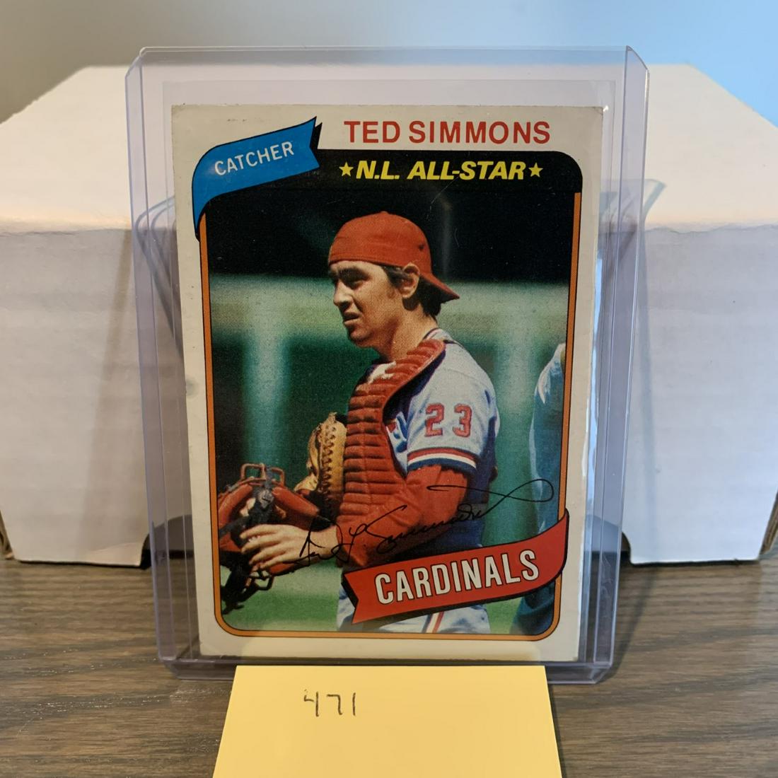 Ted Simmons baseball card (1 of 2)