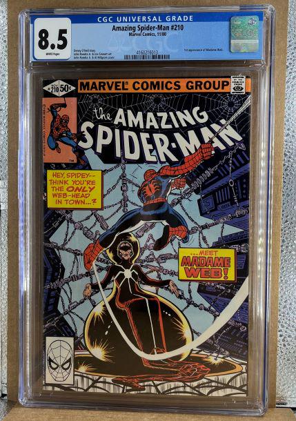 Amazing Spider-Man #210 CGC 8.5 1st Madam Webb: We are Veteran Owned and Operated and we now do in-house shipping for all items!