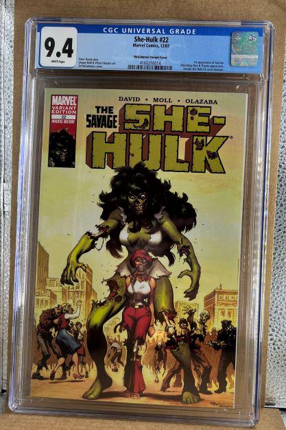 She Hulk #22 McGuiness Variant Cover Zombie Cover CGC 9.4 (1 of 2)