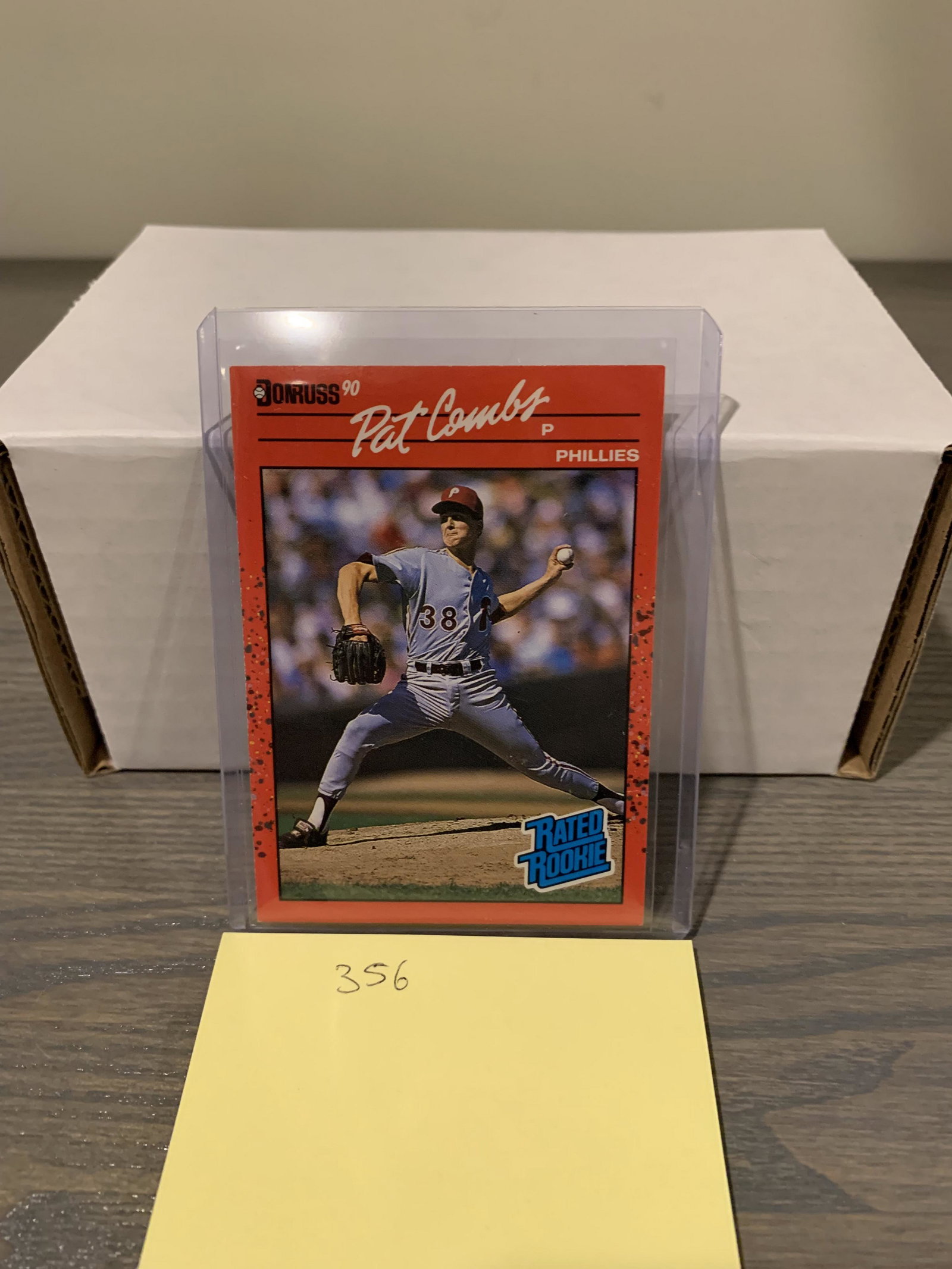 Pat Combs Rookie Baseball Card: Pat Combs #44 Donruss Rated Rookie baseball card. 1989. See photos for condition.