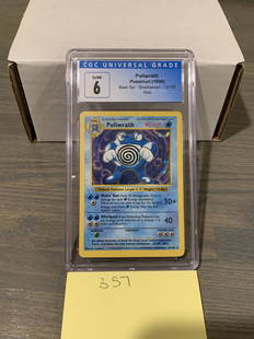 Poliwrath Shadowless Pokemon Card: Holo Poliwrath 13/102 Shadowless Vintage Base Set PokÃ©mon Card. CGC 6. See photos for condition.