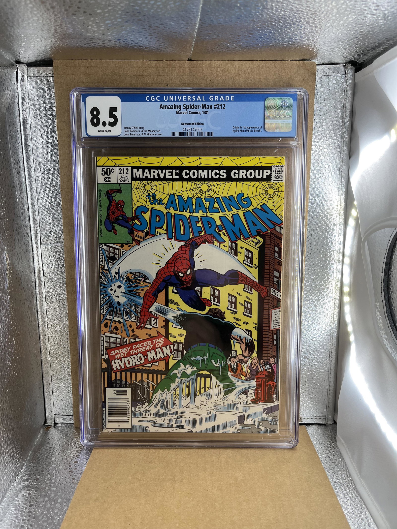 Amazing Spider-man 212 CGC 8.5 1st App Hydro-Man: We are Veteran Owned and Operated and we now do in-house shipping for all items!