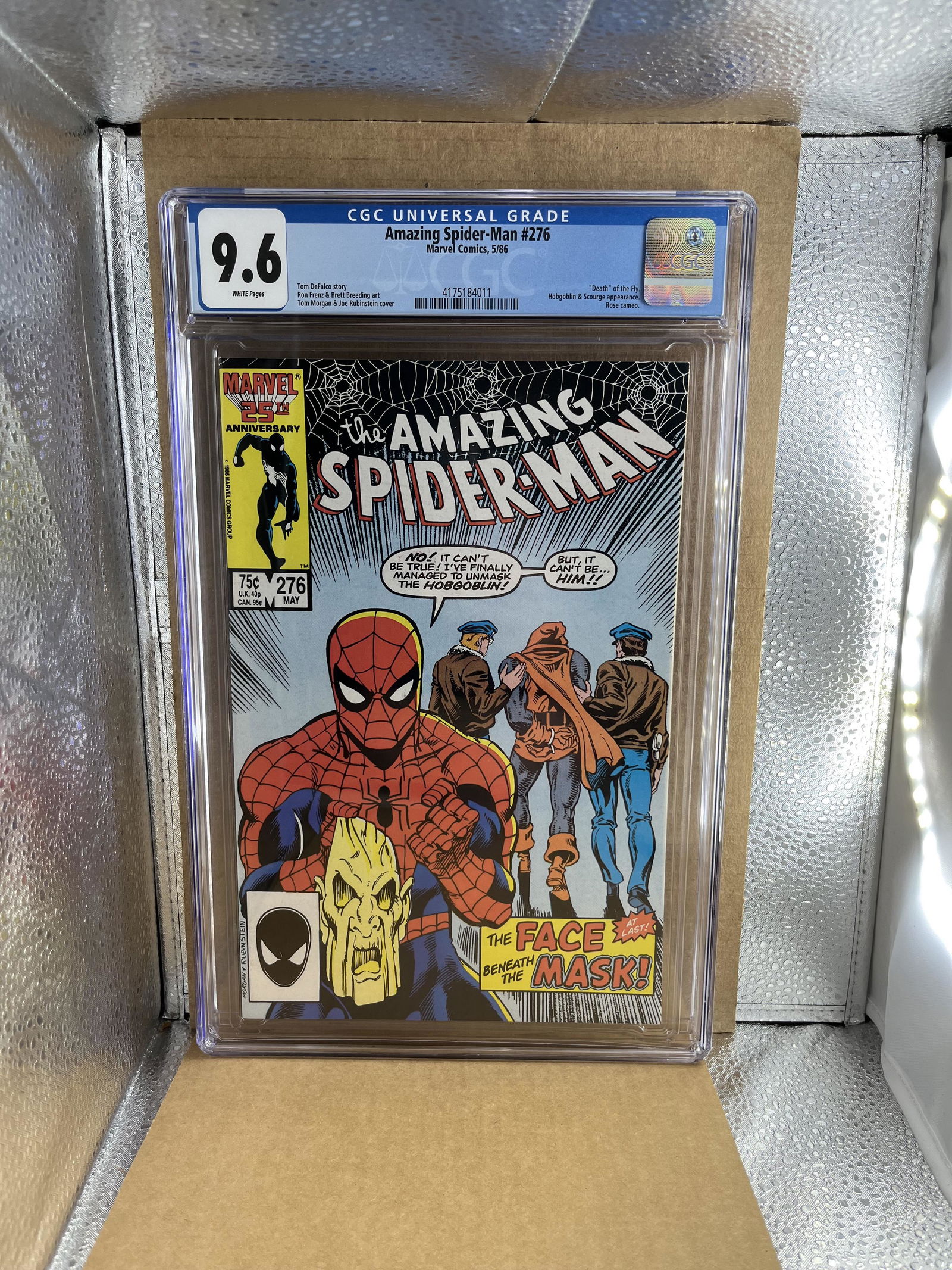 Amazing Spider-man 276 CGC 9.6 Death of the Fly (1 of 2)