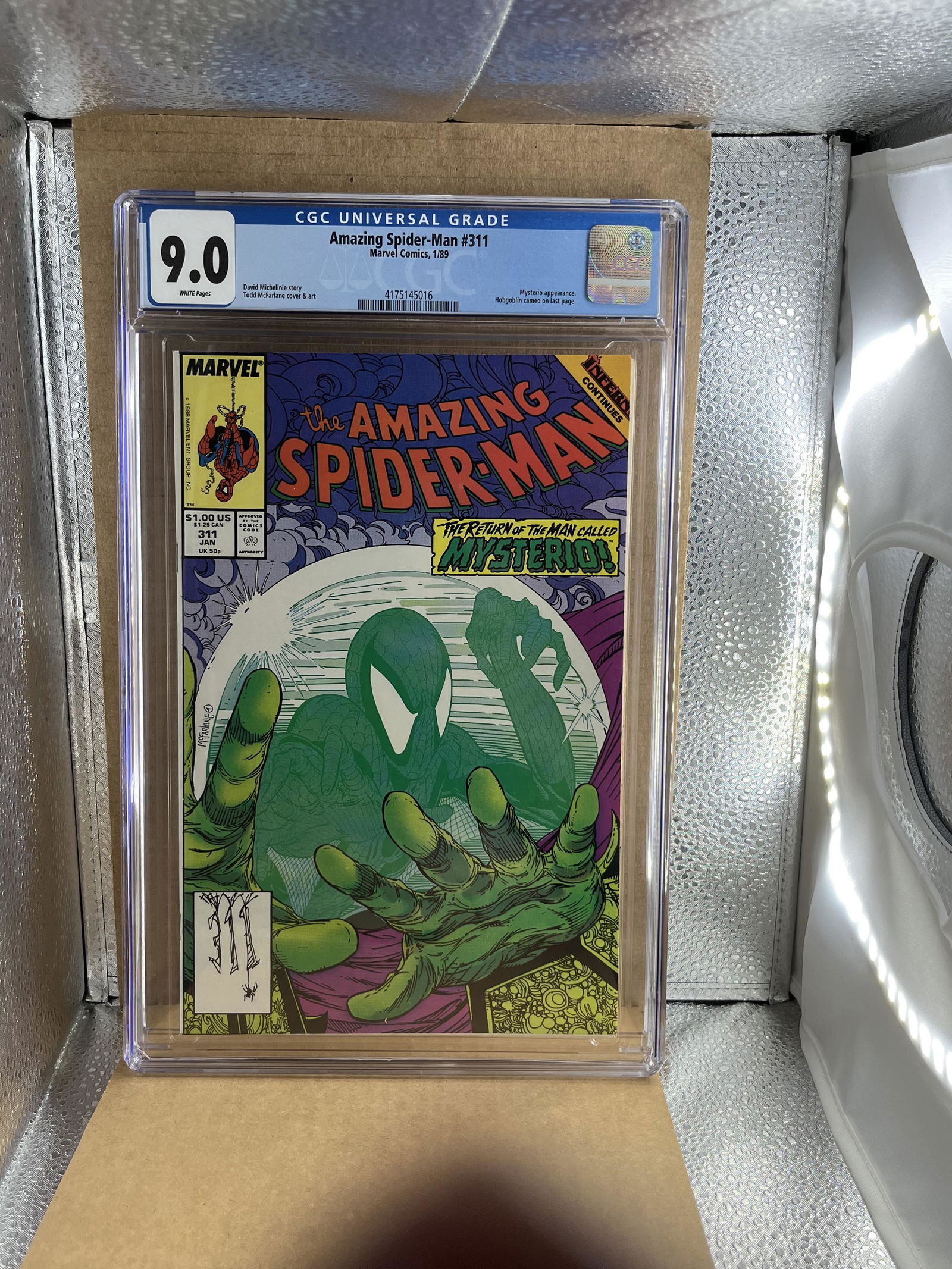 Amazing Spider-man 311CGC 9.0 Todd McFarlane Art: We are Veteran Owned and Operated and we now do in-house shipping for all items!