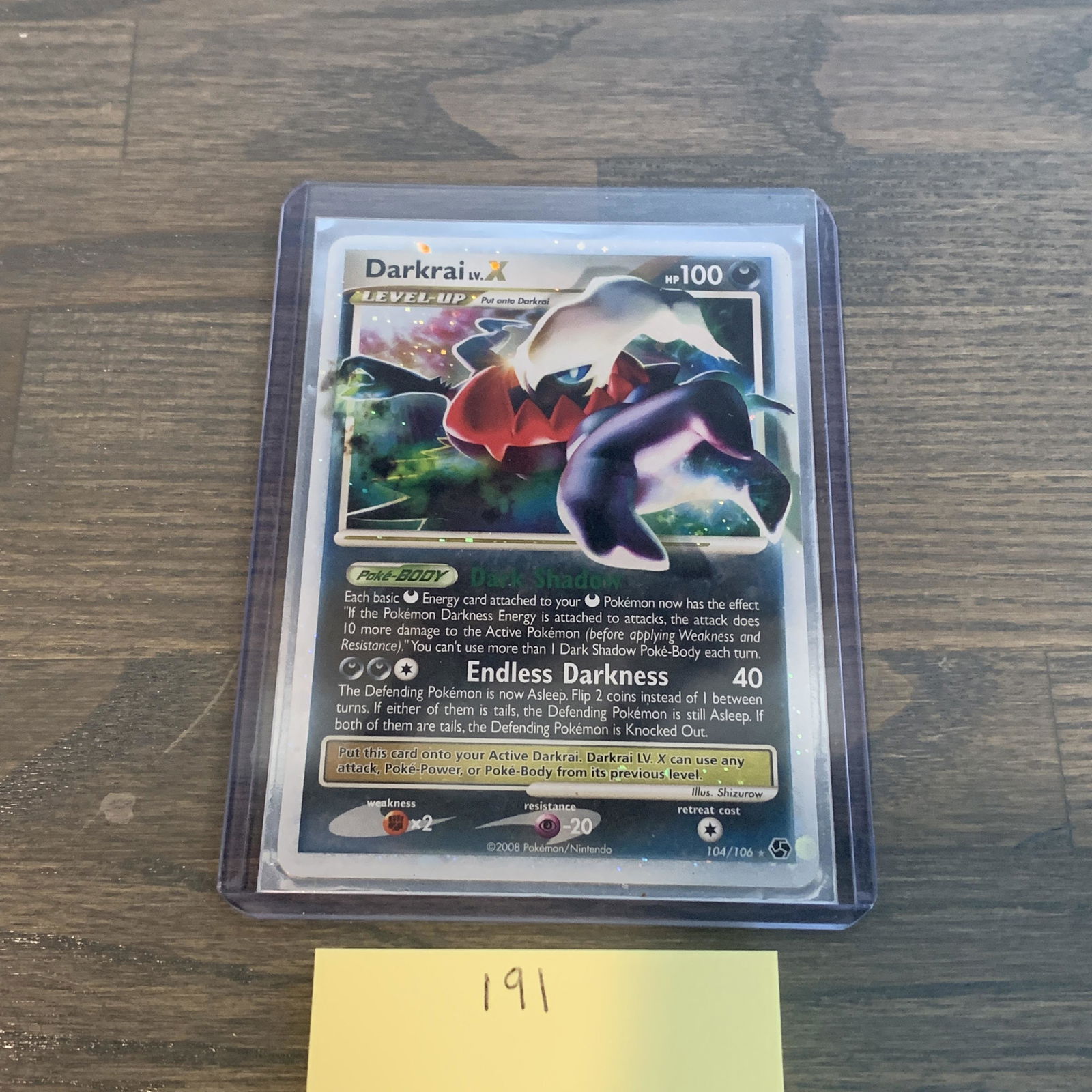 Darkrai Lv. X Pokemon Card (1 of 1)