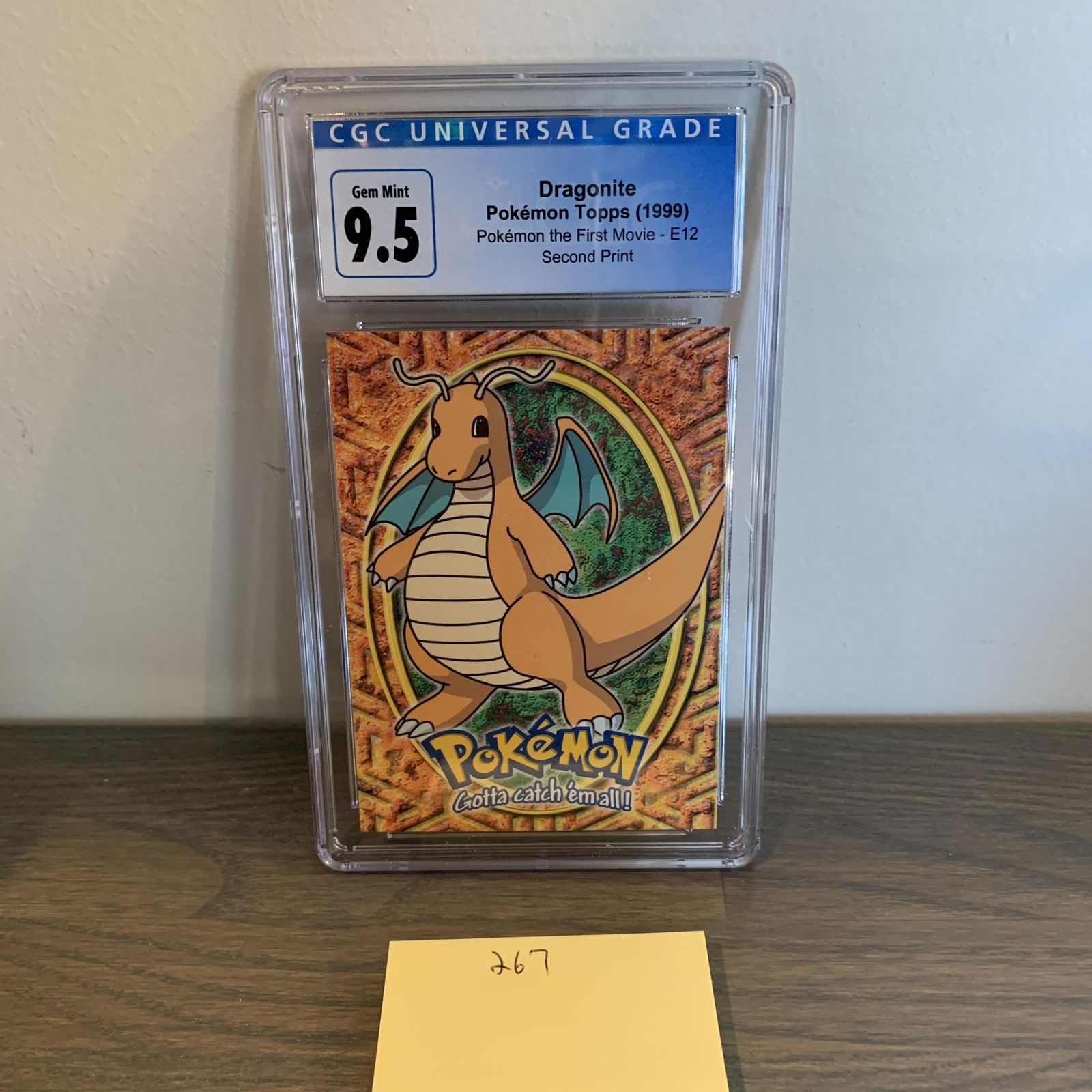 CGC 9.5 GEM MINT Dragonite Topps Pokemon card (1 of 2)