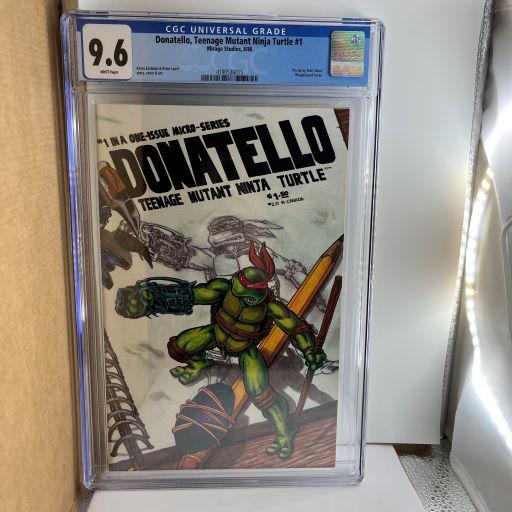 Donatello, Teenage Muntant Ninja Turtle 1 CGC 9.6: We are Veteran Owned and Operated and we now do in-house shipping for all items! Early TMNT one-shot spin off from 1986