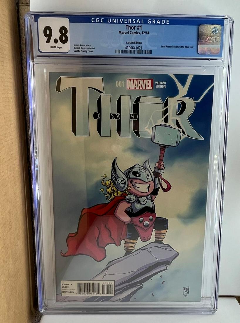 Thor 1 Skottie young Variant Cover CGC 9.8 1st Jane Foster as Thor! (1 of 1)