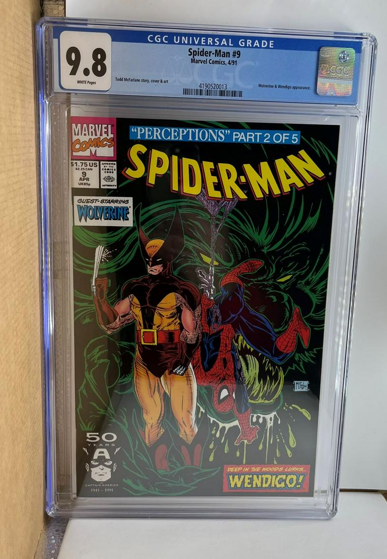 Spider-man 9 CGC 9.8 Wolverine App Todd McFarlane Art (1 of 1)
