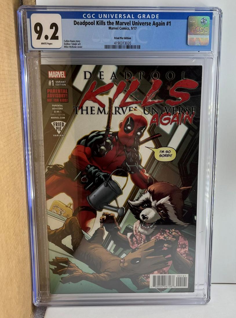 Deadpool Kills the Marvel Universe Again CGC 9.2 Fried Pie Ed.: We are Veteran Owned and Operated and we now do in-house shipping for all items!