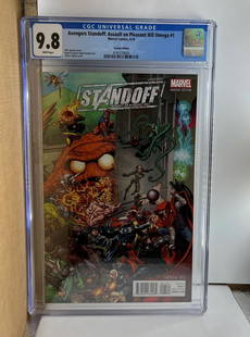 Avengers Standoff: Assault on Pleasant Hill Omega CGC 9.8: We are Veteran Owned and Operated and we now do in-house shipping for all items! Arthur Adams Variant Cover!