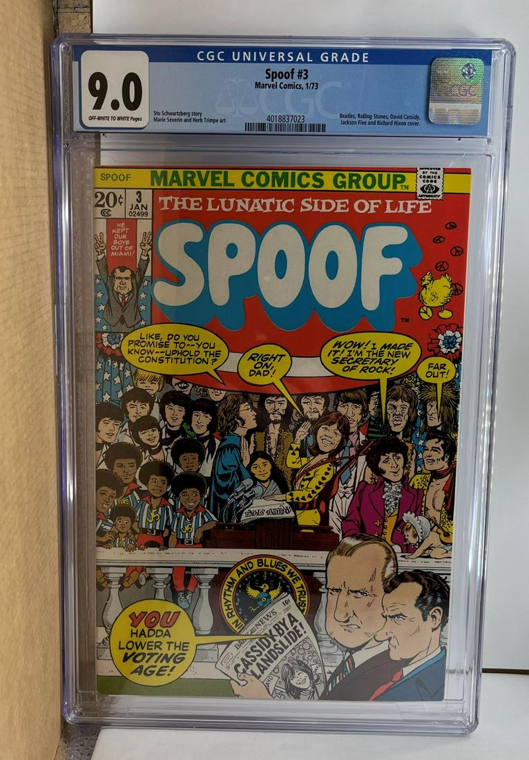 Spoof 3 CGC 9.0 Beatles, David Cassidy, Jackson Five Cover (1 of 1)
