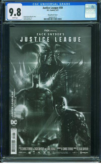 Justice League 59 1:25 Sharp Sketch Cover CGC 9.8 (1 of 1)