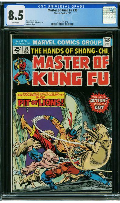 Master of Kung Fu 30 CGC 8.5 (1 of 1)