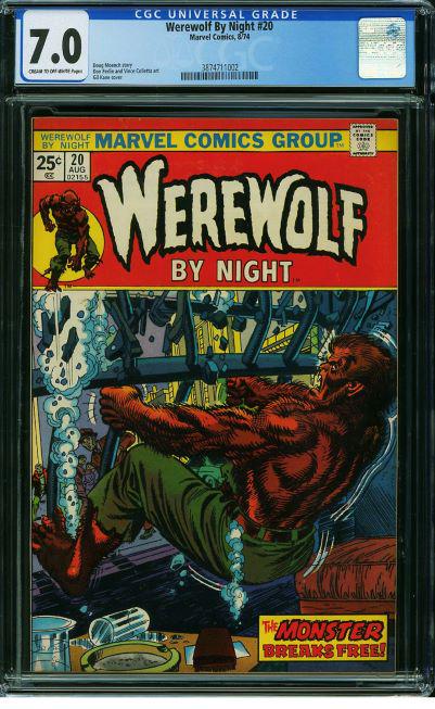 Werewolf by Night 20 CGC 7.0 (1 of 1)
