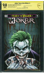 Joker: Year of the Villain 1 CBCS 9.8 Kincaid SS: Ryan Kincaid signed Comics Elite Exclusive Variant Cover. A CBCS Yellow label, similar to the CGC Yellow Signature Series Lavel